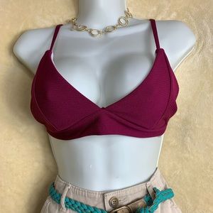 Shein WINE 🍷 Ribbed Large Bralette